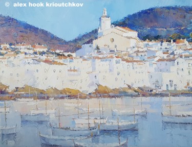 Peinture intitulée "Cadaques II" par Alex Hook Krioutchkov, Œuvre d'art originale, Huile
