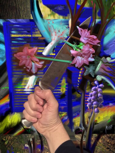 Chaos durchschneiden Digitale Kunst mit dem Titel "Chaos durchschneiden" von Manfred Hoppe, Original-Kunstwerk, Digitale Malerei
