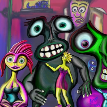 Digitale Kunst mit dem Titel "Bekannt machen" von Manfred Hoppe, Original-Kunstwerk, Digitale Malerei