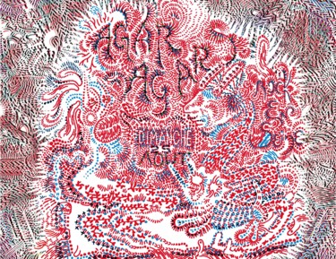 Drawing titled "AGAR AGAR, affiche…" by Eric Boisseau, Original Artwork, Ink