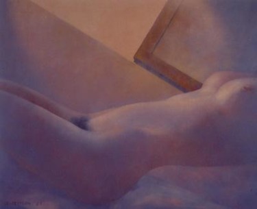 Peinture intitulée "Nu géométrique" par André Plisson, Œuvre d'art originale, Huile