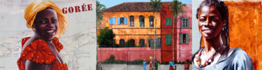 Peinture intitulée "Gorée" par Sonia Privat, Œuvre d'art originale