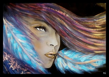 Peinture intitulée "Amazone" par Cel . B, Œuvre d'art originale, Acrylique