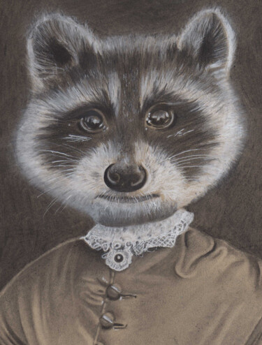 Dibujo titulada "Agnes" por Txuscuende, Obra de arte original, Carbón