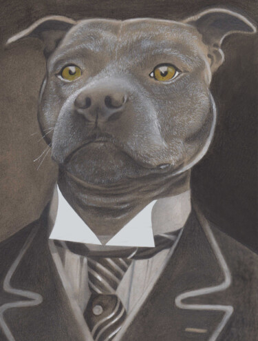 Dibujo titulada "Edward" por Txuscuende, Obra de arte original, Carbón