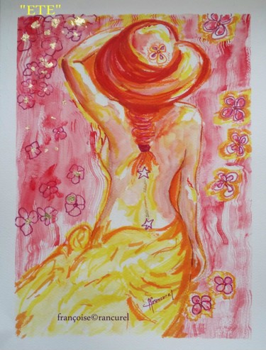 Peinture intitulée ""  ETE " N°215" par Françoise Lanfroy-Rancurel, Œuvre d'art originale, Autre