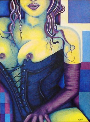 Peinture intitulée ""Sunny"" par Manuela Hames, Œuvre d'art originale