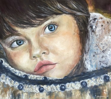 Painting titled "Black and White Wor…" by Natalia Marinych, Original Artwork, Oil