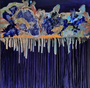 Peinture intitulée "Terre Mer" par Chaimart, Œuvre d'art originale, Acrylique