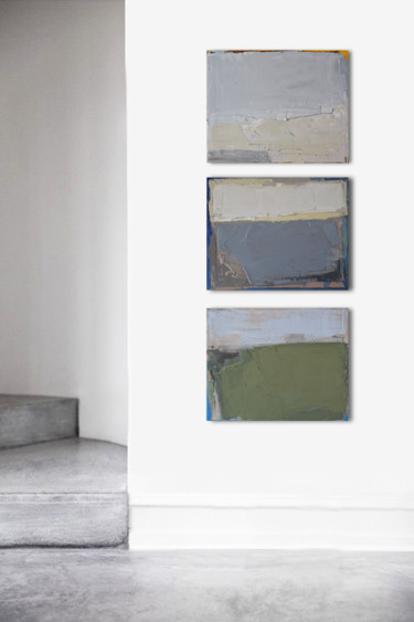 Peinture intitulée ""Abstract horizon I…" par Kariko Ono, Œuvre d'art originale, Huile
