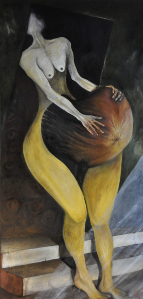 Peinture intitulée "La Quarantaine" par Eva Mifsud, Œuvre d'art originale, Huile