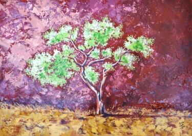 L'Arbre de Vie Painting titled "L'Arbre de Vie" by Meryl, Original Artwork, Acrylic Mounted on Wood Stretcher frame
