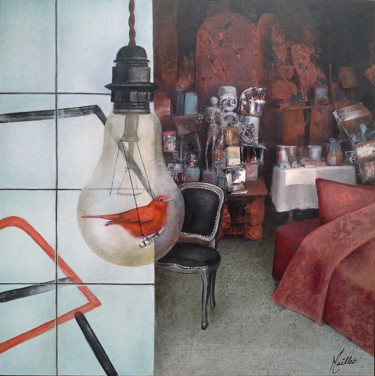 Le faiseur de lumière Peinture intitulée "Le faiseur de lumiè…" par Françoise Maillet, Œuvre d'art originale, Acrylique