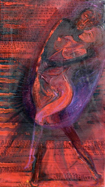 Peinture intitulée "Danse corrida" par Eva Mifsud, Œuvre d'art originale, Huile