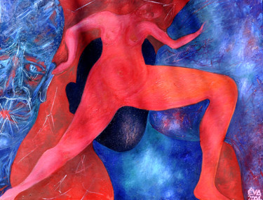 Peinture intitulée "Un corps entre troi…" par Eva Mifsud, Œuvre d'art originale, Huile
