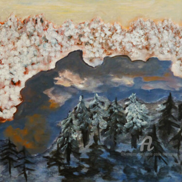 Peinture intitulée "Taïga" par Marie-Paule Demarquez, Œuvre d'art originale, Acrylique