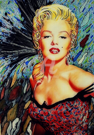 제목이 "Marilyn-Monroe-rivi…"인 디지털 아트 Tito Villa로, 원작, 디지털 페인팅