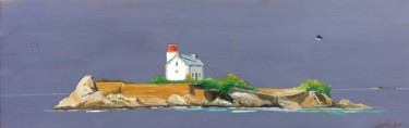 Peinture intitulée "Harbour, éclaircie" par Flachet, Œuvre d'art originale, Huile