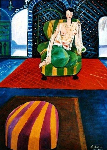 Painting titled "modifing matisse in…" by Sandro Sabatini, Original Artwork, Oil