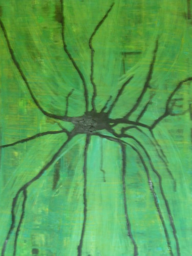 Peinture intitulée "l'araignée" par Myriam Djaouk, Œuvre d'art originale, Acrylique