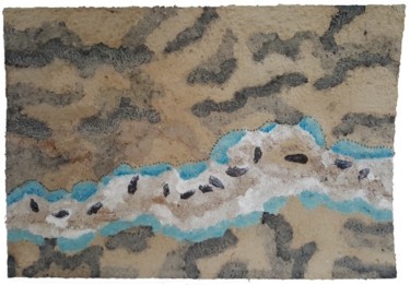 Peinture intitulée "Estran" par Valérie Thévenot, Œuvre d'art originale