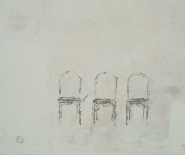 绘画 标题为“le-tre-sedie-55x46.…” 由Silvia Leveroni Calvi, 原创艺术品