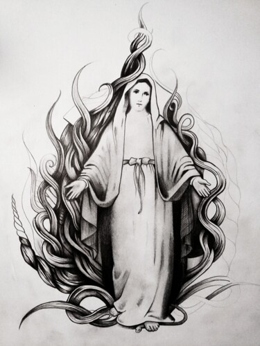 Drawing titled "Santa Madre -Stienn…" by Jacques Stiennon, Original Artwork, Graphite