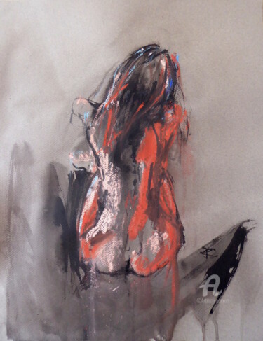Peinture intitulée "Sensuale II" par Constance Robine, Œuvre d'art originale, Encre