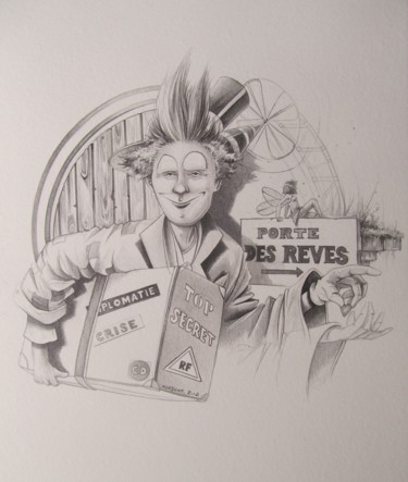 图画 标题为“Portes des rêves” 由Thierry Mordant, 原创艺术品, 铅笔