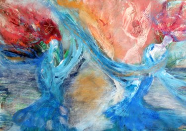 绘画 标题为“Anges des Mers” 由Astrid Jordi Dussert, 原创艺术品, 丙烯