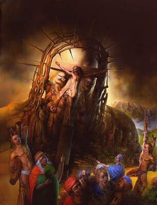 Peinture intitulée "Golgotha" par André Martins De Barros, Œuvre d'art originale, Autre