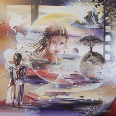 Peinture intitulée "Daisy II le reflet…" par Thierry Mordant, Œuvre d'art originale, Acrylique Monté sur Châssis en bois