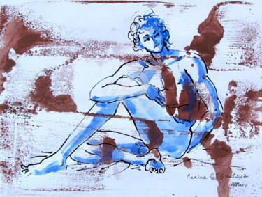 Dessin intitulée "croquis Maxime 0405…" par Anne-Marie Mary, Œuvre d'art originale