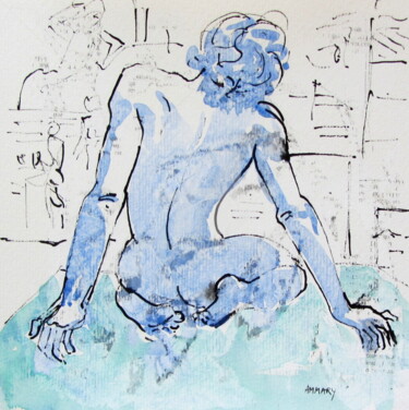 Dessin intitulée "croquis Maxime 0504…" par Anne-Marie Mary, Œuvre d'art originale