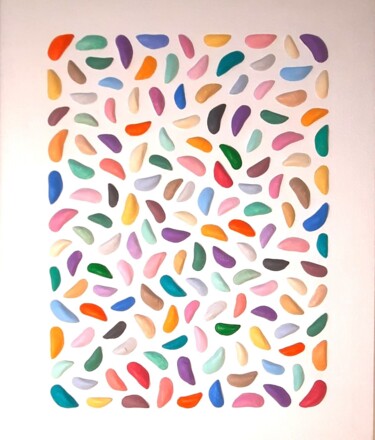 mussel party - nr.62 绘画 标题为“mussel party - nr.62” 由Henk Broeke, 原创艺术品, 丙烯 安装在木板上