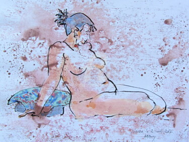 Dessin intitulée "croquis Désirée 120…" par Anne-Marie Mary, Œuvre d'art originale