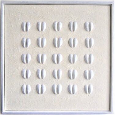 White mussel composition - object 74 绘画 标题为“White mussel compos…” 由Henk Broeke, 原创艺术品, 丙烯 安装在木板上