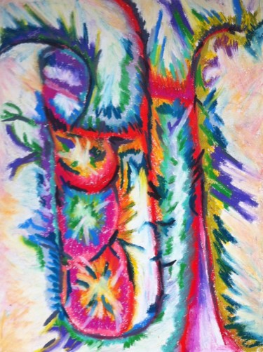 Enfants intérieurs Painting titled "Enfants intérieurs" by Isabelle Jourdant, Original Artwork, Pastel