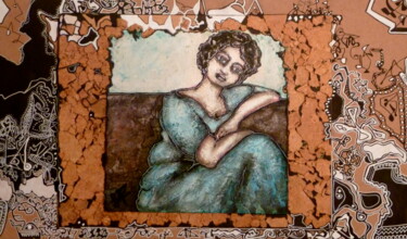 Collages titled "Femmeliège" by Laurence Fillod, Original Artwork, Paper