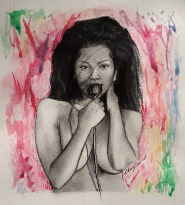 Peinture intitulée "Ricah Andria" par Chérel Laurent, Œuvre d'art originale, Aquarelle