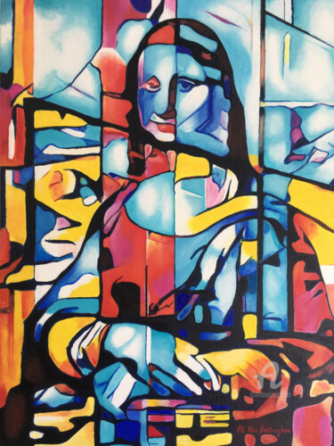 Peinture intitulée "Monna Lisa" par Philippe Van Bellinghen, Œuvre d'art originale, Huile