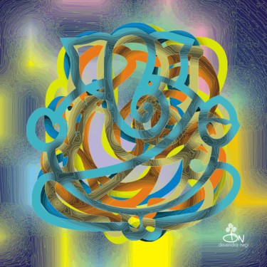 Digital Arts titled "ganesha-2.jpg" by Devendra Negi, Original Artwork, Digital Painting
