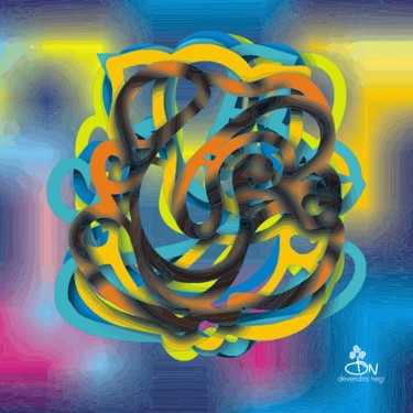 Digital Arts titled "ganesha-6.jpg" by Devendra Negi, Original Artwork, Digital Painting