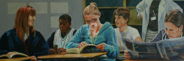 绘画 标题为“American Students” 由Kimberly Aring, 原创艺术品, 油