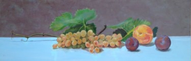 Grappe de raisin. Peinture intitulée "Grappe de raisin." par Nicole Hittema-Martineau, Œuvre d'art originale, Acrylique