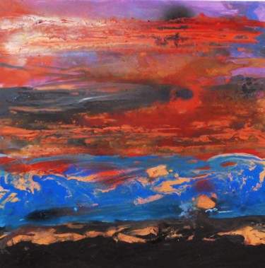 Malerei mit dem Titel "Black Sand Basin" von Gerhard Knolmayer, Original-Kunstwerk, Öl