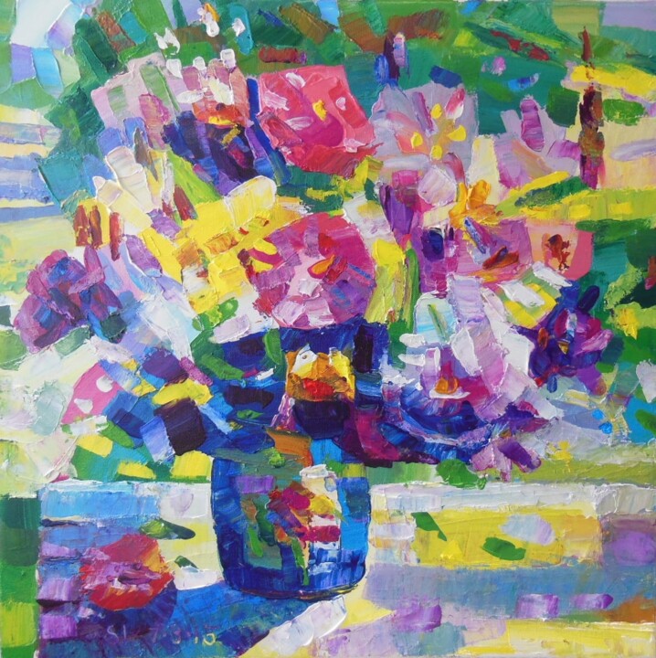 Flowers in the garden Painting, 24x24 in
