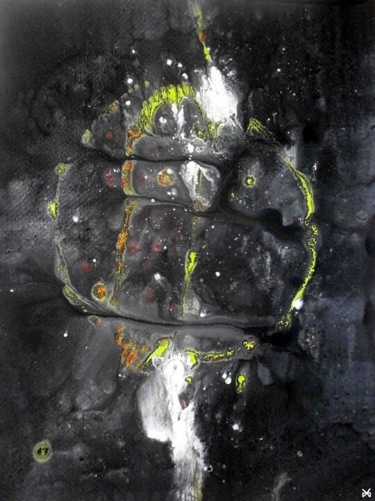 Painting titled "MétéOr - Abstractio…" by Davidian Gotis Abstraction Abstraite, Original Artwork, Acrylic