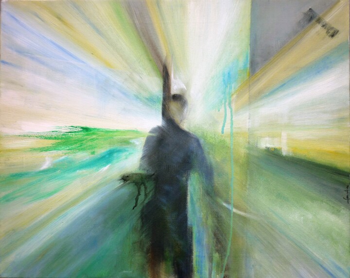 Peinture intitulée "à venir" par Claudia Marin, Œuvre d'art originale, Huile Monté sur Châssis en bois