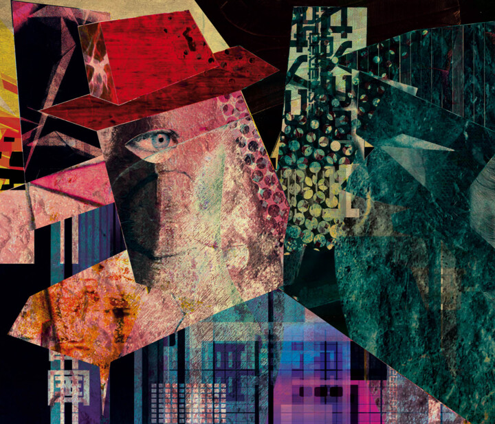 "Cittadini Europei" başlıklı Dijital Sanat Antonio Lori tarafından, Orijinal sanat, Dijital Resim Ahşap panel üzerine monte…